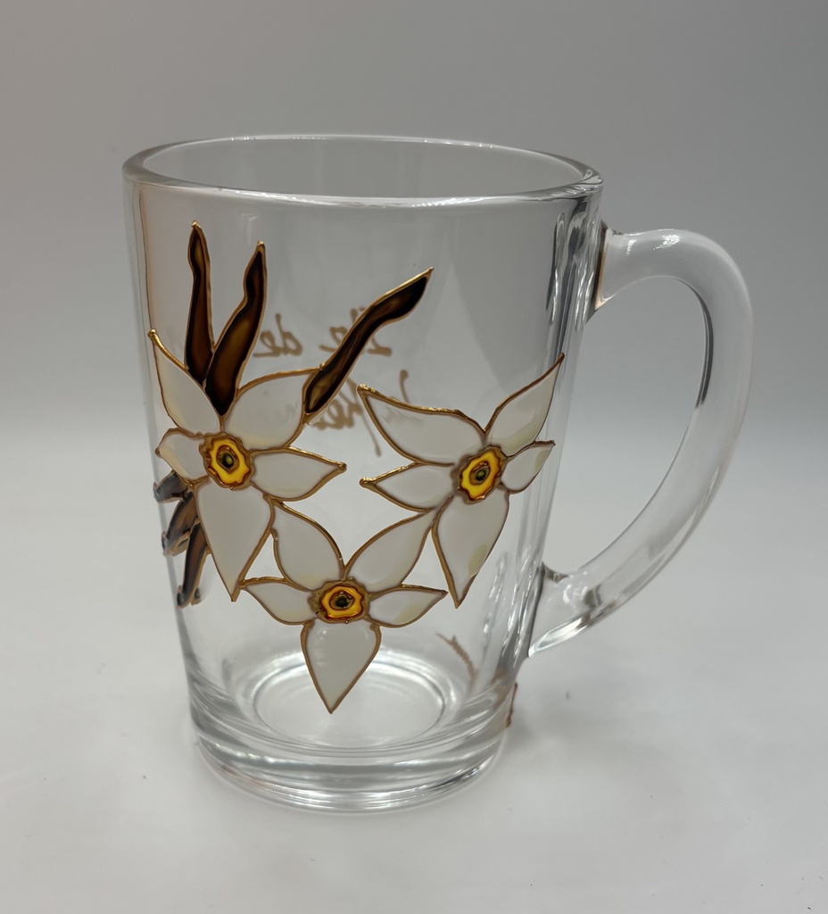 Mug motif fleurs de vanille