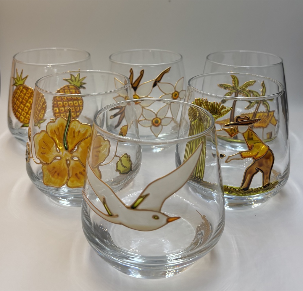 Verre à punch évasé 32 cl - Série jaune (lot de 6)