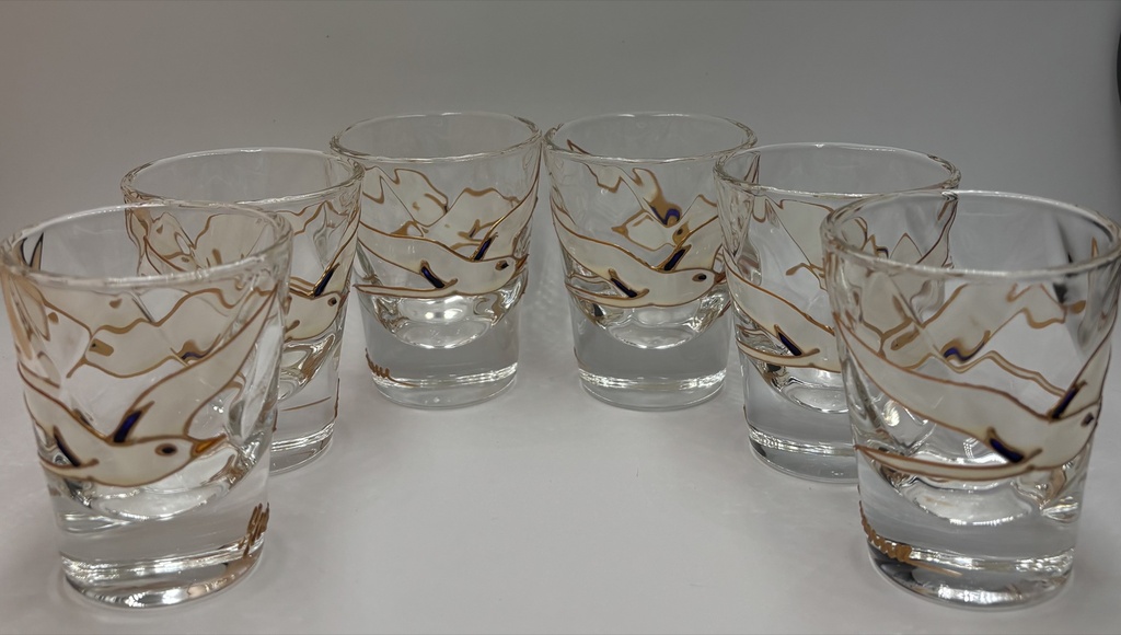 Verres à rhum VIDIVI CONCERTO 8 cl - Ronde de paille en queue (lot de 6)