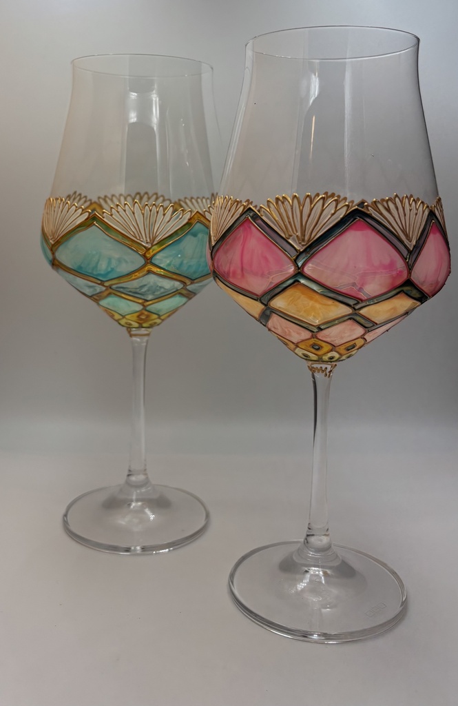 Duo de verres à vin 50 cl - Géométrie spirituelle - Duo n°1