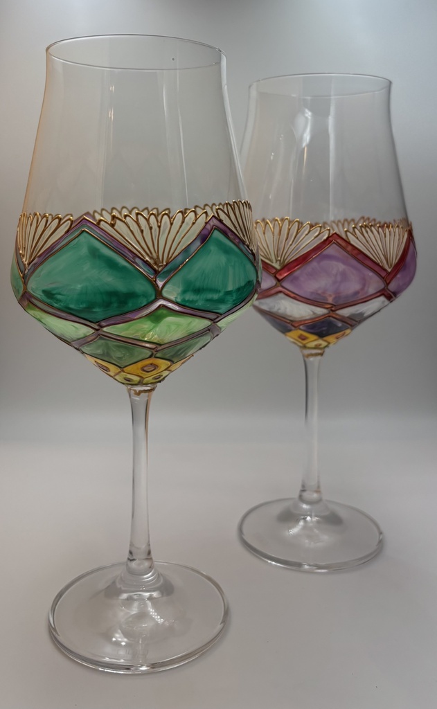 Duo de verres à vin 50 cl - Géométrie spirituelle - Duo n°2